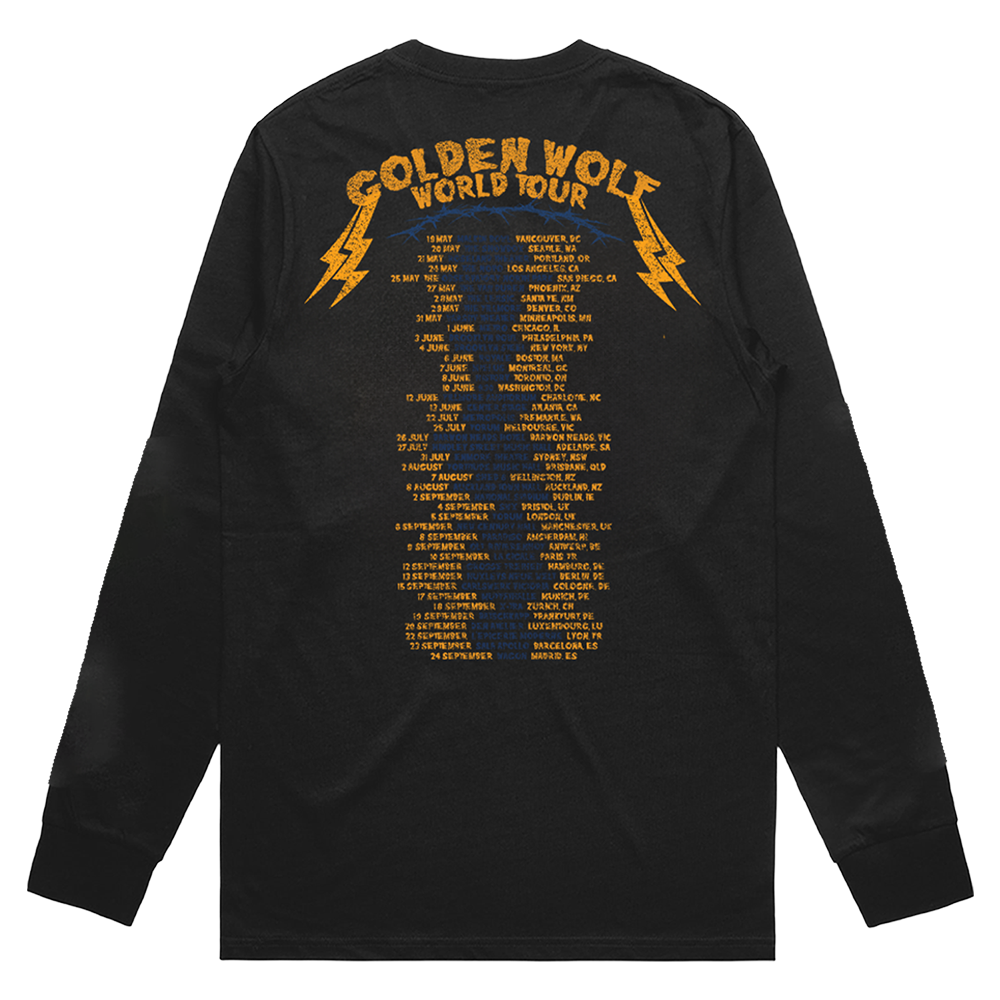 Sugar Cat Black Long Sleeve T-shirt  (With Back Print)