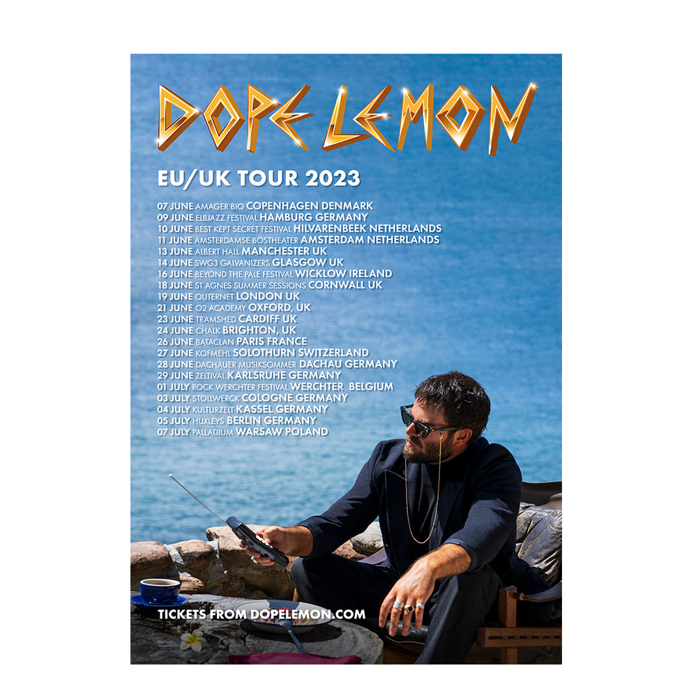 DOPE LEMON 2023 UK & EU A2 TOUR POSTER