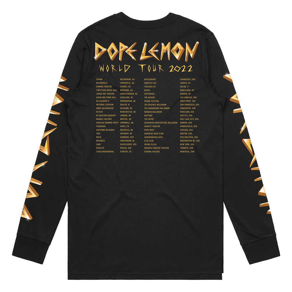 DOPE LEMON 2022 TOUR / BLACK LONGSLEEVE T-SHIRT