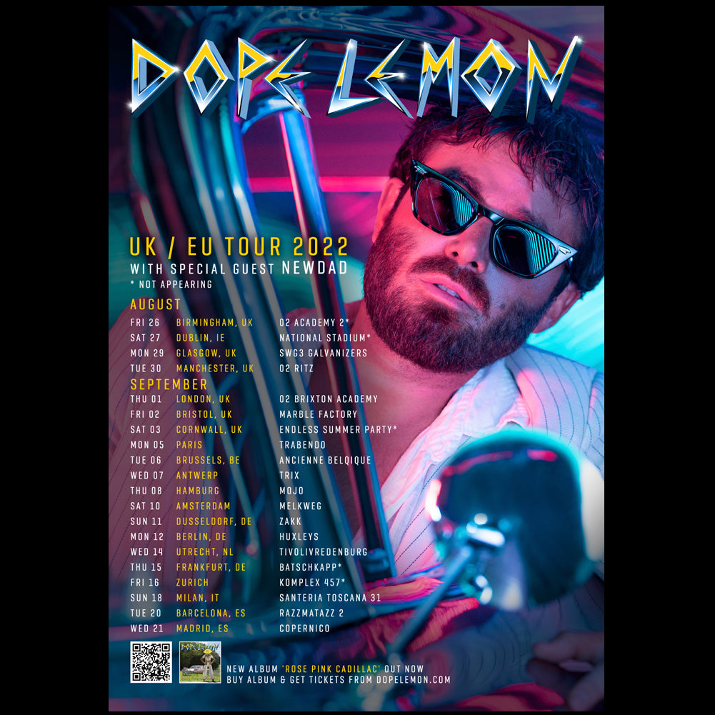 Dope Lemon / 2022 UK/EU Tour Poster